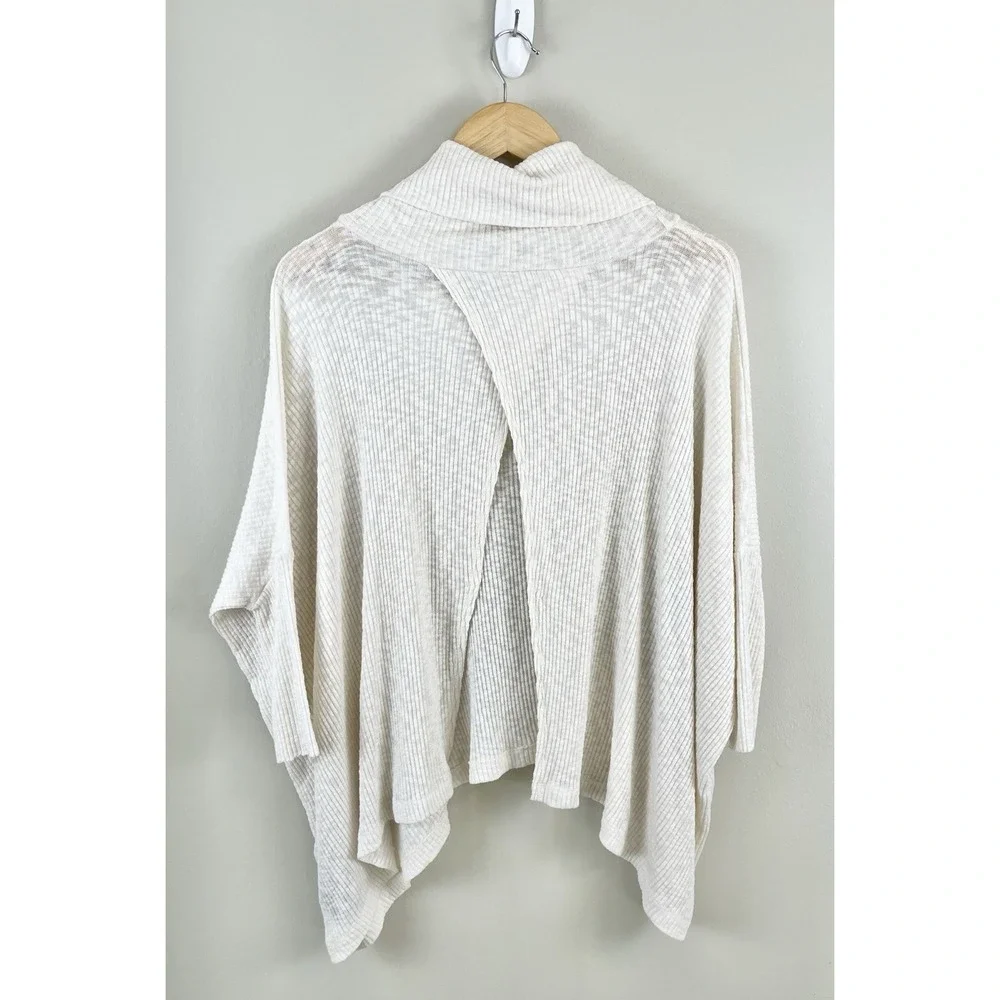 Free People Beach World Traveler Split Back Hem Women's Size‎ Sm Ivory USA Made